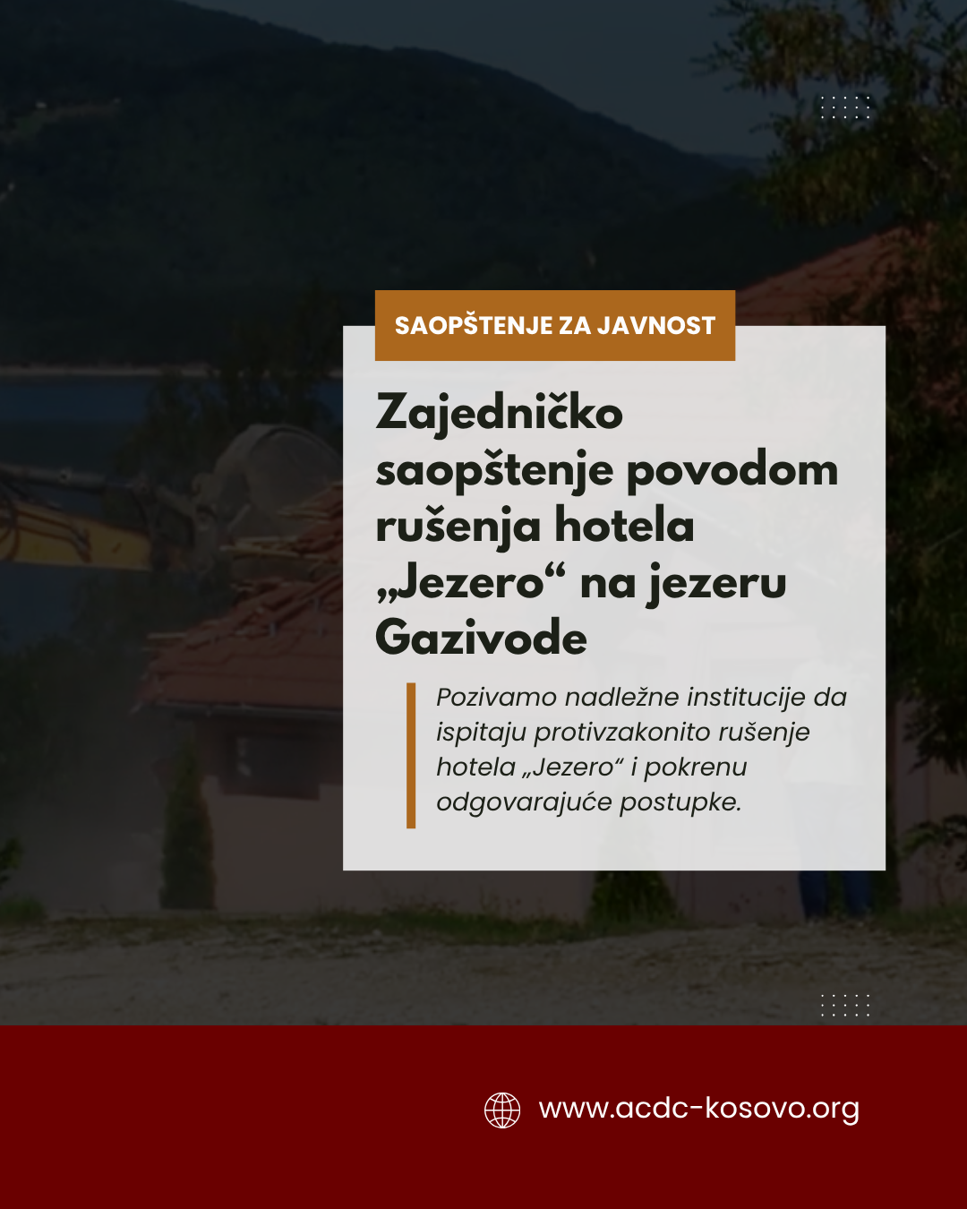 zajednicko-saopstenje-povodom-rusenja-hotela-jezero-na-jezeru-gazivode
